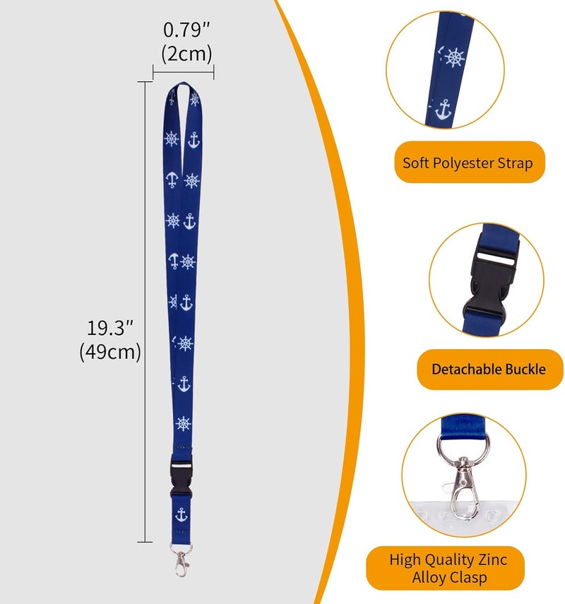 XIANGXING 3 Pack Waterproof Lanyards with Detachable Buckle & ID Badge Holder for Cruise Ships Key Cards, Cruise Essentials & Must Have Accessories (Light Blue + Dark Blue + Red) - Image 4